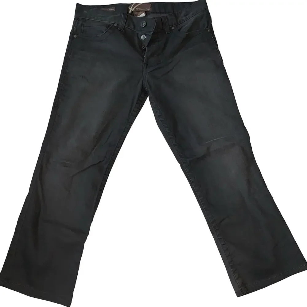 William Rast Gray Jeans Ren Straight Low Rise Stretch Size 34 Designer Denim - Picture 6 of 10